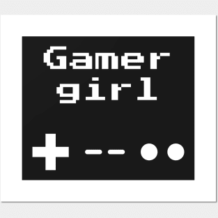 Gamer Girl 8-bit Retro Gaming Posters and Art